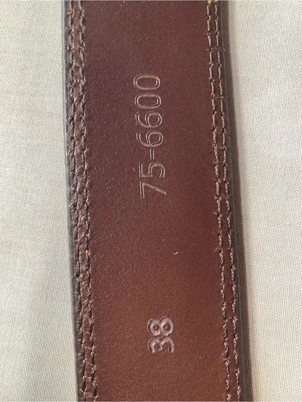 Johnston & Murphy Men's 38 Dark Brown Suede Belt - Contrast Stitch USA